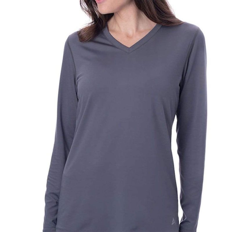 Women's Cooling V-Neck Long Sleeve T-Shirt - Image 19