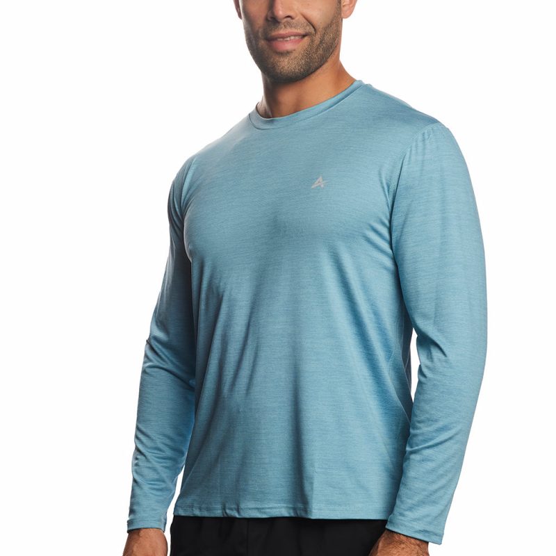 Men's Cooling Crew Neck Long Sleeve T-Shirt - Image 41