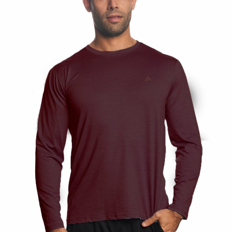 Men's Cooling Crew Neck Long Sleeve T-Shirt - Image 15