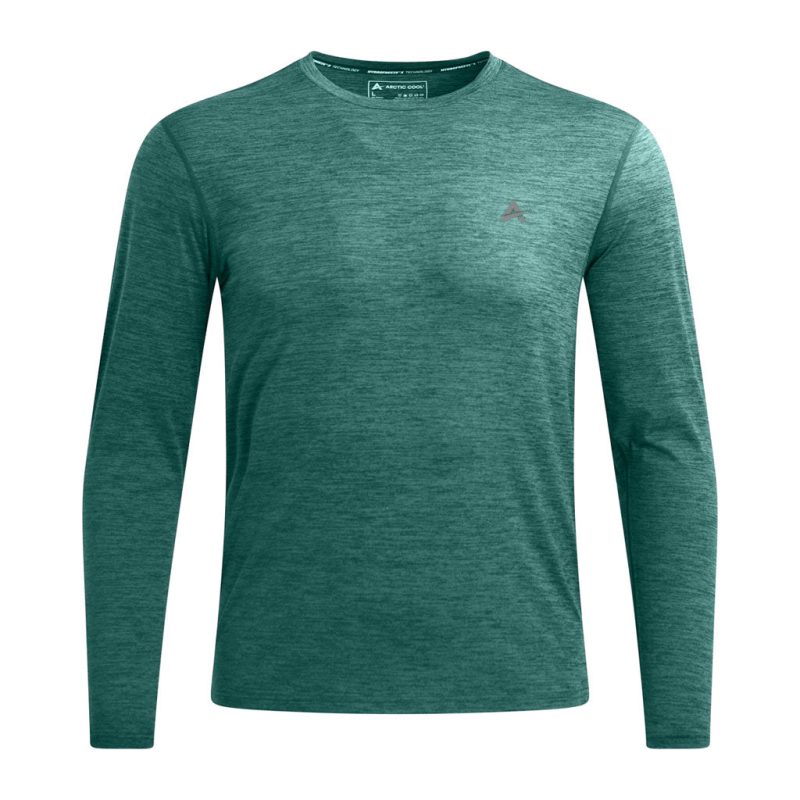 Men's Cooling Crew Neck Long Sleeve T-Shirt - Image 38
