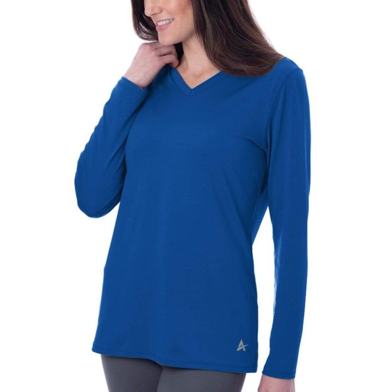 Women's Cooling V-Neck Long Sleeve T-Shirt - Image 14