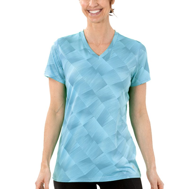 Women's Cooling V-Neck Short Sleeve T-Shirt - Image 54
