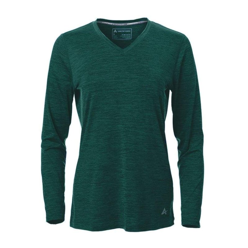 Women's Cooling V-Neck Long Sleeve T-Shirt - Image 17
