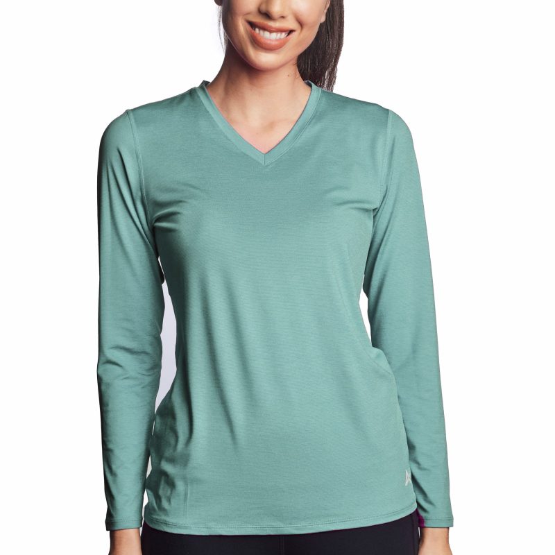 Women's Cooling V-Neck Long Sleeve T-Shirt - Image 6