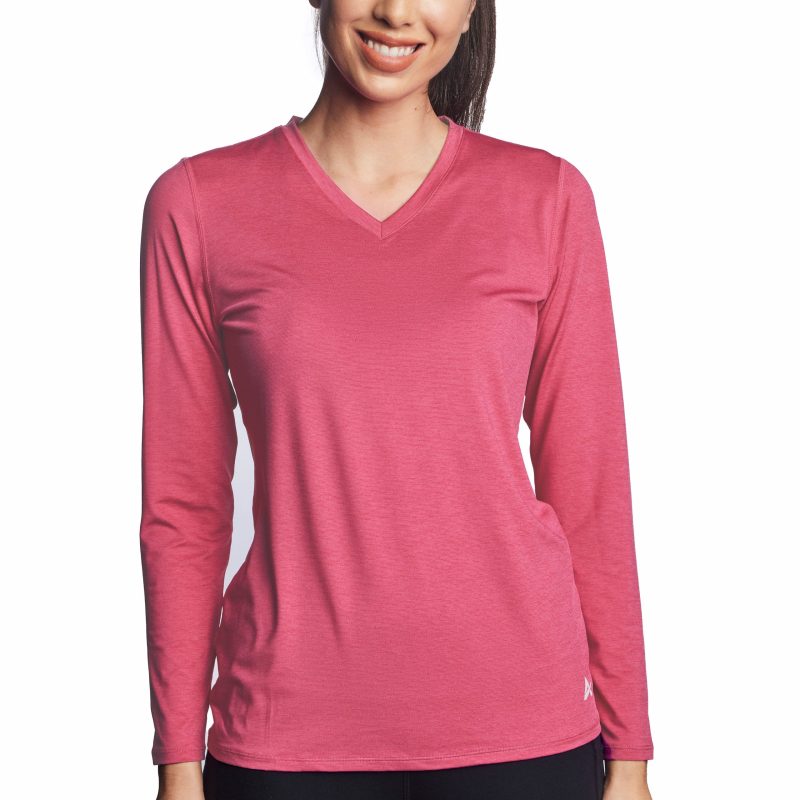 Women's Cooling V-Neck Long Sleeve T-Shirt - Image 9