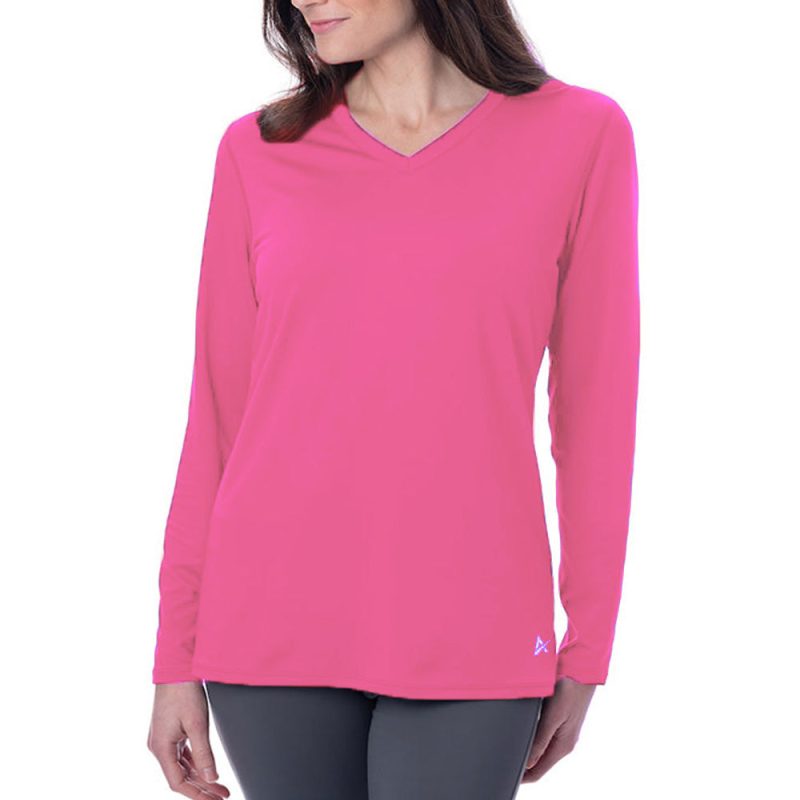Women's Cooling V-Neck Long Sleeve T-Shirt - Image 24