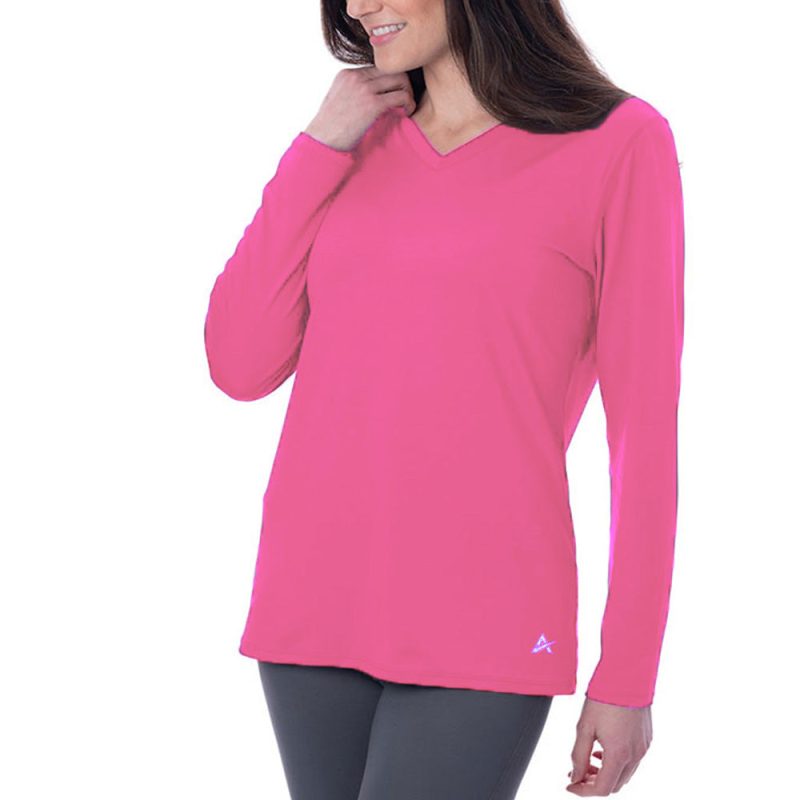 Women's Cooling V-Neck Long Sleeve T-Shirt - Image 26