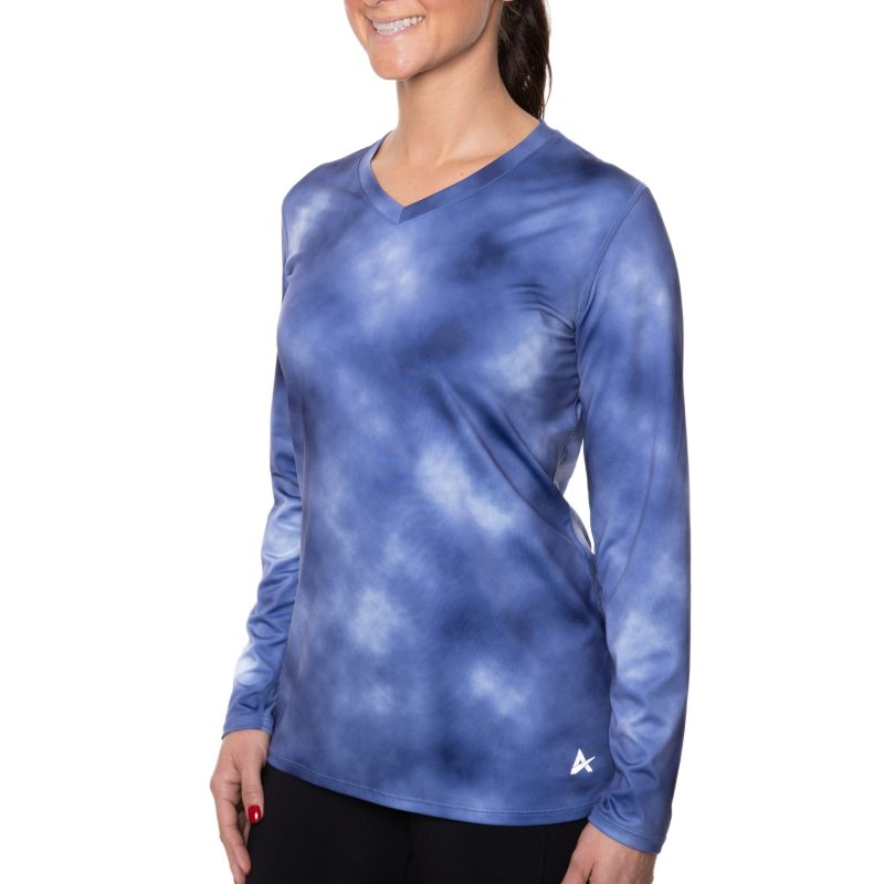 Women's Cooling V-Neck Long Sleeve T-Shirt - Image 40